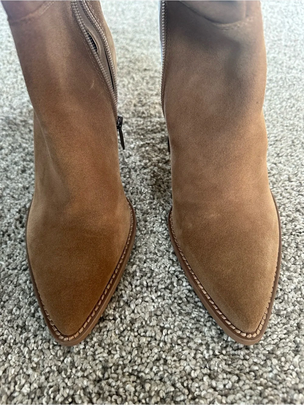Vince Camuto Entaia Brown Suede Knee-High Boots